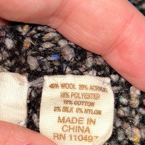 Inhabit Multi-Colored Wool Blend Long Sleeve Sweater - Size M - Picture 7 of 7